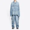 Allover Script Logo Denim Jacket “Light Blue White” 681690TJW904200
