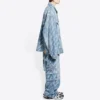 Allover Script Logo Denim Jacket “Light Blue White” 681690TJW904200