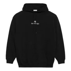 Alphabet Printing Long Sleeves Hoodie Black 578135TJVE11034