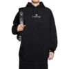 Alphabet Printing Long Sleeves Hoodie Black 578135TJVE11034