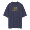 Alphabet Printing Short Sleeve Navy Blue 492258TAV044128