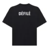 Alphabet Printing Wide Short Sleeve Black 641532TJVL41000