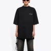 Alphabet Printing Wide Short Sleeve Black 641532TJVL41000