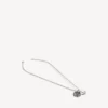 Anchor crest charms necklace in antique silver