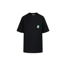 B Environmental Friendly Green Alphabet Logo Printing Short Sleeve Black 594599THV631000