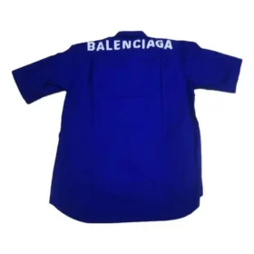 Back Logo Cotton Poplin Shirt “Blue” 556913TEM164210