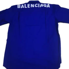 Back Logo Cotton Poplin Shirt “Blue” 556913TEM164210