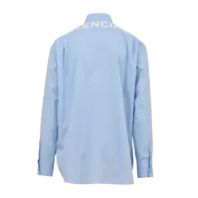Back Logo Cotton Poplin Shirt “Light Blue” 508465TWB044850
