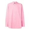 Back Logo Cotton Poplin Shirt “Pink” 556878TEM095630