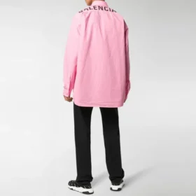 Back Logo Cotton Poplin Shirt “Pink” 556878TEM095630