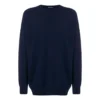 Back Logo Crew Neck Knit Cashmere Knit Sweatshirt “Navy” 583111T40924140
