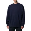 Back Logo Crew Neck Knit Cashmere Knit Sweatshirt “Navy” 583111T40924140