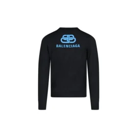 Back Print Interlocked BB Sweatshirt “Black Blue” 583117T14391710