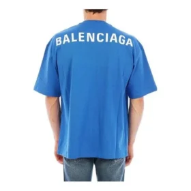 Back Print Logo Cotton T-Shirt “Blue” 570805THV808077