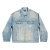 Bal Diagonal Allover Oversized Jacket “Light Blue Japanese Ring Denim” 773616TPW534868
