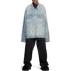Bal Diagonal Allover Oversized Jacket “Light Blue Japanese Ring Denim” 773616TPW534868