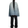 Bal Diagonal Allover Oversized Jacket “Light Blue Japanese Ring Denim” 773616TPW534868