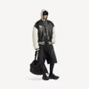 Balenciaga | nba collaboration varsity jacket in black/white Balenciaga | nba collaboration varsity jacket in black/white