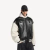Balenciaga | nba collaboration varsity jacket in black/white Balenciaga | nba collaboration varsity jacket in black/white