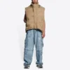 Balenciaga x Gucci The Hacker Project Hacker Cocoon Puffer Gilet Vest “Beige” 681884TLO539585