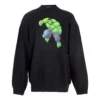 Balenciaga x Marvel Hulk-Print Boxy Crewneck Cotton Sweatshirt “Black” 671125TLV581000