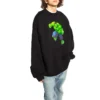 Balenciaga x Marvel Hulk-Print Boxy Crewneck Cotton Sweatshirt “Black” 671125TLV581000