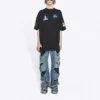 Balenciaga x NASA Crossover Space Retro Short Sleeve Tee “Black” 651795TKVD71070