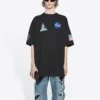 Balenciaga x NASA Crossover Space Retro Short Sleeve Tee “Black” 651795TKVD71070
