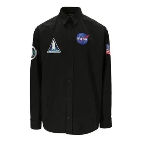 Balenciaga x NASA Space Multi-Patch Shirt “Black” 663076TYB181000