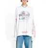 Balenciaga x Pink Martini Long Sleeve T-shirt Oversized “Ecru” 699191TMVN99800