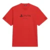 Balenciaga x PlayStation Crossover FW21 PS5 Alphabet Geometry Pattern Printing Short Sleeve Unisex Red 651795TKVF36552
