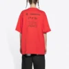 Balenciaga x PlayStation Crossover FW21 PS5 Alphabet Geometry Pattern Printing Short Sleeve Unisex Red 651795TKVF36552