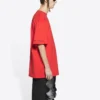 Balenciaga x PlayStation Crossover FW21 PS5 Alphabet Geometry Pattern Printing Short Sleeve Unisex Red 651795TKVF36552