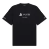 Balenciaga x PlayStation Crossover Ps5 Alphabet Geometry Pattern Printing Short Sleeve Unisex Black 651795TKVF31070