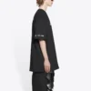 Balenciaga x PlayStation Crossover Ps5 Alphabet Geometry Pattern Printing Short Sleeve Unisex Black 651795TKVF31070