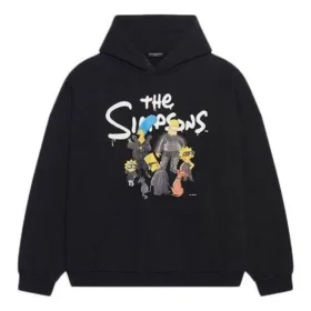 Balenciaga x THE SIMPSONS Cotton Hoodie Wide Fit “Black” 674986TLVG81000
