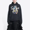 Balenciaga x THE SIMPSONS Cotton Hoodie Wide Fit “Black” 675003TLVG81000