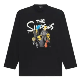 Balenciaga x THE SIMPSONS Long Sleeve T-Shirt Large Fit “Black” 681046TLVG70100 Balenciaga x THE SIMPSONS Long Sleeve T-Shirt Large Fit “Black” 681046TLVG70100
