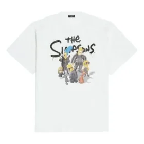 Balenciaga x THE SIMPSONS Oversized Cotton T-Shirt “White” 676589TLVG70901 Balenciaga x THE SIMPSONS Oversized Cotton T-Shirt “White” 676589TLVG70901