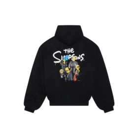 Balenciaga x The Simpsons Padded Bomber Hoodie “Black” 657115TLVG71000