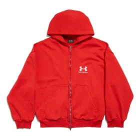 Balenciaga x Under Armour Zip-Up Hoodie “Red White” 803264TRVB86540