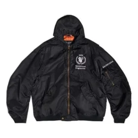 Balenciaga x WFP Light Hooded Bomber “Black” 752178TLO251000