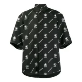 Balenciaga x WFP Short Sleeve Square Back Shirt “Black White” 602026TIL251070