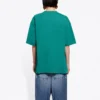 Band Portrait Printing Logo Retro Loose Short Sleeve Green 612965TIV473640