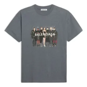 Band Portrait Printing Logo Retro Short Sleeve Gray 612965TIV471404 Band Portrait Printing Logo Retro Short Sleeve Gray 612965TIV471404