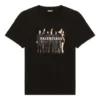 Band Portrait Printing Logo Retro Short Sleeve Unisex Black 612965TIVA11000