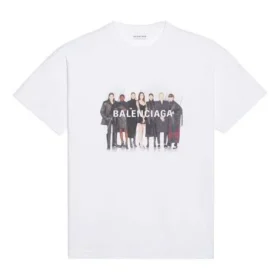 Band Portrait Printing Logo Retro Short Sleeve “White” 612965TIV479000 Band Portrait Printing Logo Retro Short Sleeve “White” 612965TIV479000