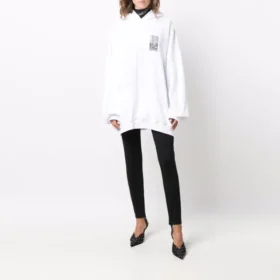 Barcode Cotton Hoodie “White” 651799TKVE69040