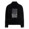 Barcode Destroyed Denim Jacket “Black” 664329TBP471055