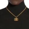 Bb 2.0 Textured Necklace “Gold” 782981TZ99G0705